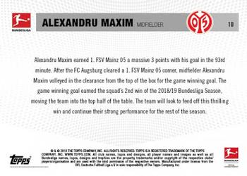 2018-19 Topps Now Bundesliga #10 Alexandru Maxim Back