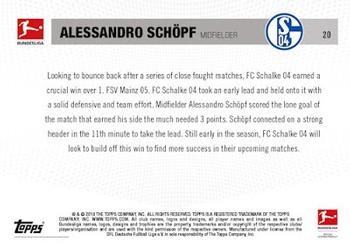 2018-19 Topps Now Bundesliga #20 Alessandro Schopf Back