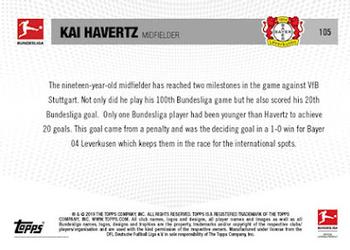 2018-19 Topps Now Bundesliga #105 Kai Havertz Back