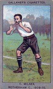 1910 Gallaher Association Football Club Colours #3 C. Milnes Front
