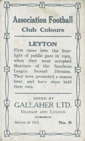 1910 Gallaher Association Football Club Colours #8 Kenneth Hunt Back