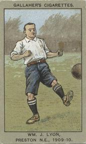 1910 Gallaher Association Football Club Colours #28 Billy Lyon Front