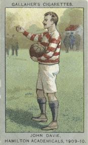 1910 Gallaher Association Football Club Colours #34 John Davie Front