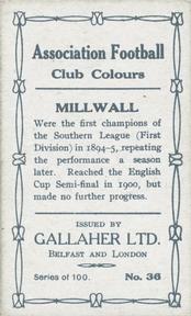 1910 Gallaher Association Football Club Colours #36 General Stevenson Back