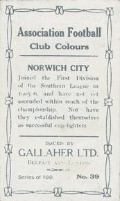 1910 Gallaher Association Football Club Colours #39 Billy Bushell Back