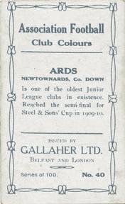 1910 Gallaher Association Football Club Colours #40 R. McIvor Back