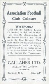1910 Gallaher Association Football Club Colours #47 Harry Kent Back