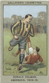 1910 Gallaher Association Football Club Colours #53 Donald Colman Front