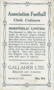 1910 Gallaher Association Football Club Colours #54 Ernest Needham Back