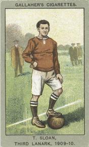 1910 Gallaher Association Football Club Colours #60 Thomas Sloan Front