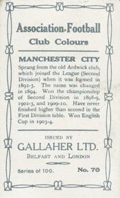 1910 Gallaher Association Football Club Colours #70 Irvine Thornley Back
