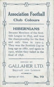 1910 Gallaher Association Football Club Colours #73 Patrick Callaghan Back