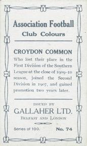 1910 Gallaher Association Football Club Colours #74 Billy Yenson Back
