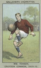 1910 Gallaher Association Football Club Colours #74 Billy Yenson Front