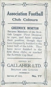 1910 Gallaher Association Football Club Colours #77 R. Stewart Back