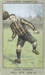 1910 Gallaher Association Football Club Colours #79 Davy Gordon Front