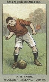 1910 Gallaher Association Football Club Colours #80 Percy Sands Front