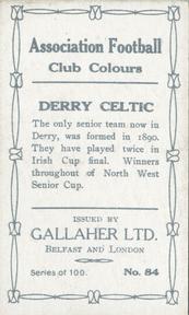 1910 Gallaher Association Football Club Colours #84 C. Lynch Back