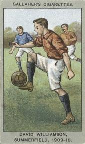 1910 Gallaher Association Football Club Colours #86 D. Williamson Front