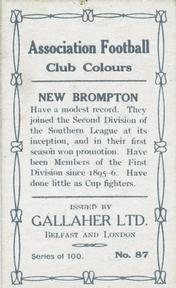 1910 Gallaher Association Football Club Colours #87 T. Strang Back