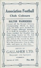 1910 Gallaher Association Football Club Colours #88 Bert Baverstock Back