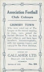 1910 Gallaher Association Football Club Colours #98 Sidney Wheelhouse Back