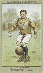 1910 Gallaher Association Football Club Colours #99 Dusty Rhodes Front