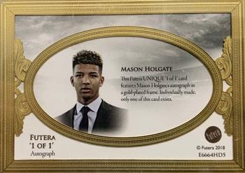 2018 Futera Unique Premium - Framed 1 of 1 Autographs #NNO Mason Holgate Back