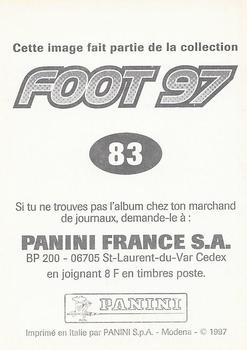 1996-97 Panini Foot 97 #83 Stephane Carnot Back