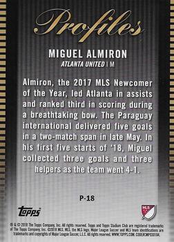 2018 Stadium Club MLS - Profiles #P-18 Miguel Almiron Back