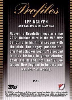 2018 Stadium Club MLS - Profiles #P-19 Lee Nguyen Back