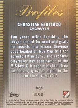 2018 Stadium Club MLS - Profiles Members Only #P-10 Sebastian Giovinco Back