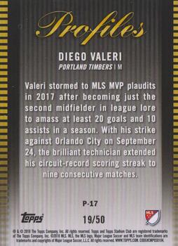 2018 Stadium Club MLS - Profiles Members Only #P-17 Diego Valeri Back