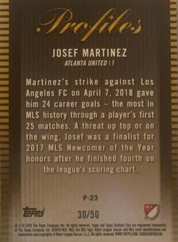 2018 Stadium Club MLS - Profiles Members Only #P-23 Josef Martinez Back