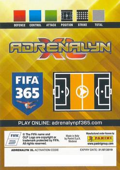 2018-19 Panini Adrenalyn XL FIFA 365 #23 Kevin De Bruyne Back