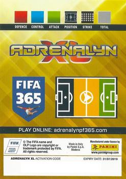 2018-19 Panini Adrenalyn XL FIFA 365 #25 Raheem Sterling Back