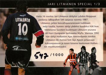 2004 Cardset Veikkausliiga - Jari Litmanen Special #1 Jari Litmanen Back
