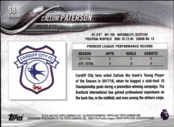 2018-19 Topps Chrome Premier League #98 Callum Paterson Back