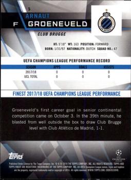 2018-19 Finest UEFA Champions League #5 Arnaut Groeneveld Back