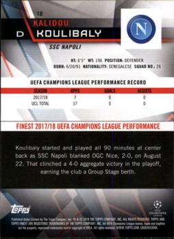 2018-19 Finest UEFA Champions League #10 Kalidou Koulibaly Back