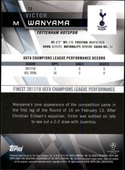 2018-19 Finest UEFA Champions League #13 Victor Wanyama Back