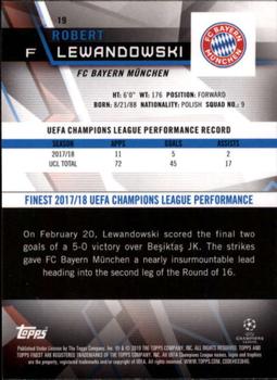 2018-19 Finest UEFA Champions League #19 Robert Lewandowski Back