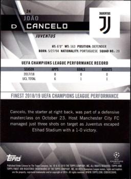 2018-19 Finest UEFA Champions League #24 João Cancelo Back
