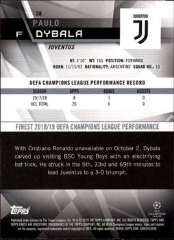 2018-19 Finest UEFA Champions League #38 Paulo Dybala Back