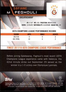 2018-19 Finest UEFA Champions League #44 Sofiane Feghouli Back