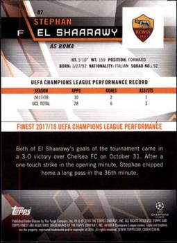 2018-19 Finest UEFA Champions League #87 Stephan El Shaarawy Back