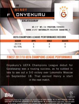 2018-19 Finest UEFA Champions League #88 Henry Onyekuru Back