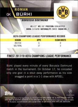 2018-19 Finest UEFA Champions League #99 Roman Bürki Back