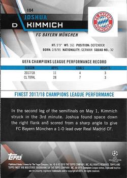 2018-19 Finest UEFA Champions League #104 Joshua Kimmich Back