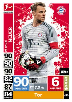 2018-19 Topps Match Attax Bundesliga #245 Manuel Neuer Front